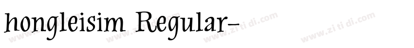 hongleisim Regular字体转换